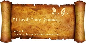 Milovánov Gemma névjegykártya